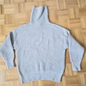 Women's Cream Turtleneck Sweater